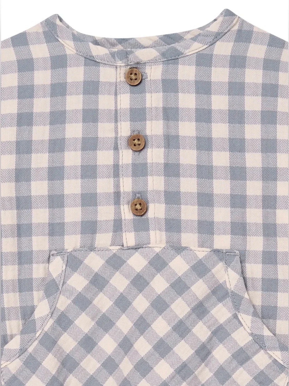 Modern Moments Boys 18M Gray Cream Cotton Henley Romper Boho Preppy Cottagecore
